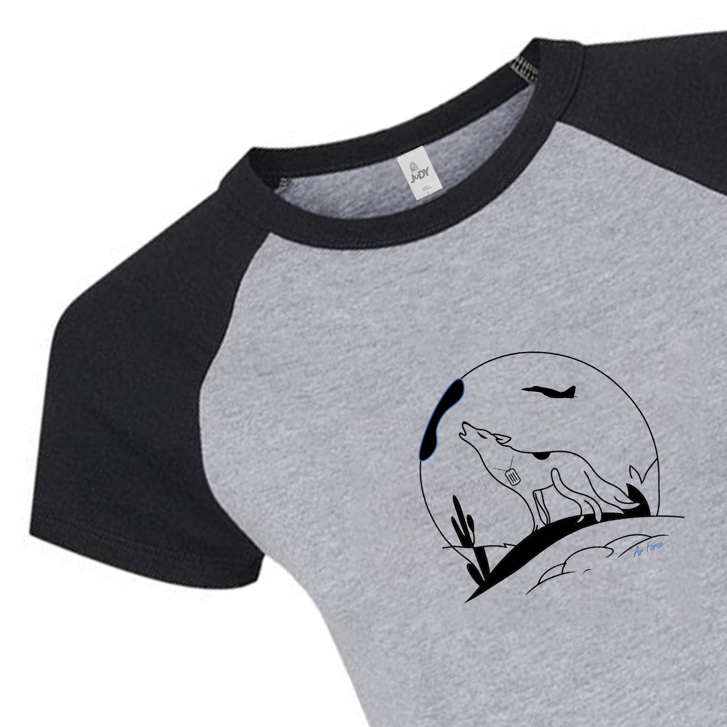 Coyote Micro Rib Raglan Baby Tee | Desert Drop
