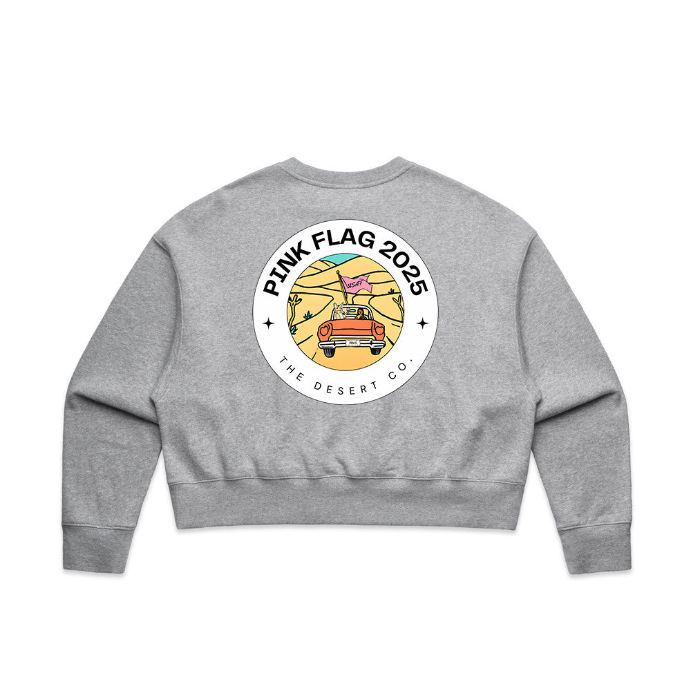Pink Flag Oversized Crew | Desert Drop