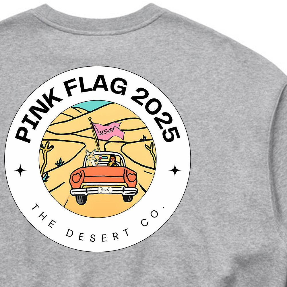 Pink Flag Oversized Crew | Desert Drop